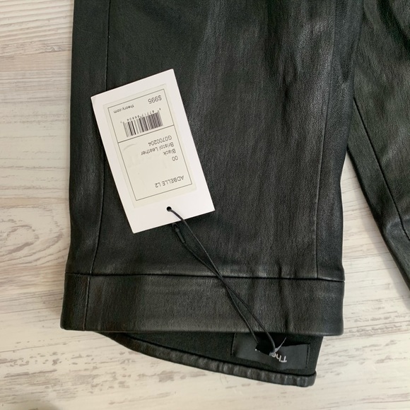 NEW Theory Bristol Leather Leggings Pants - Picture 5 of 5